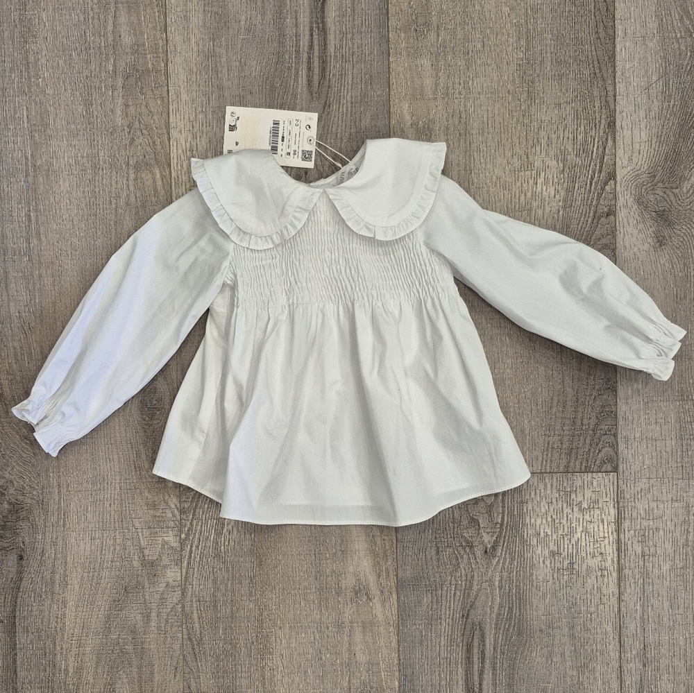 ZARA Smocked Blouse
